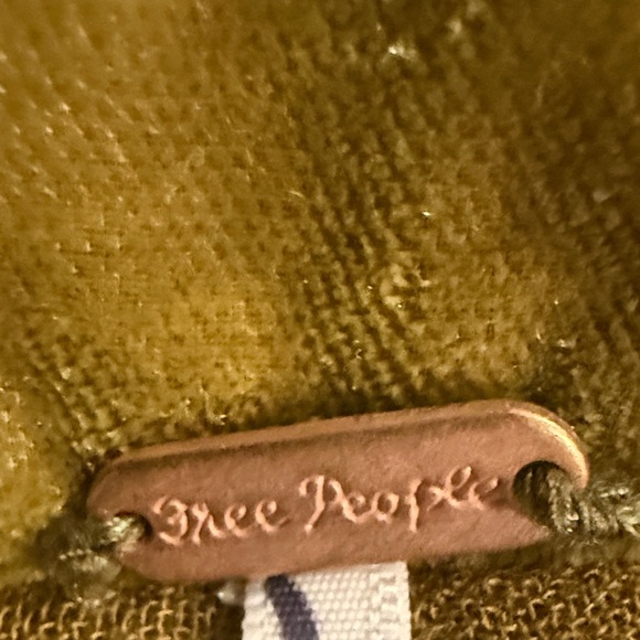 Free People Velvet Mini Skirt in Mustard - Picture 3 of 3